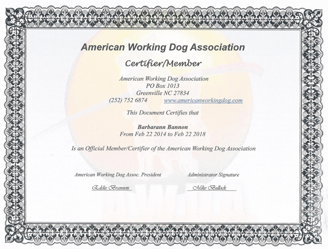 america working dog association
