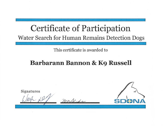 russell water search certification